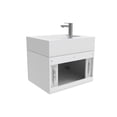 thumbnail image 4 of Nile 24" White Wood Floating Vanity with White Top and Brushed Nickel Trim, 4 of 10