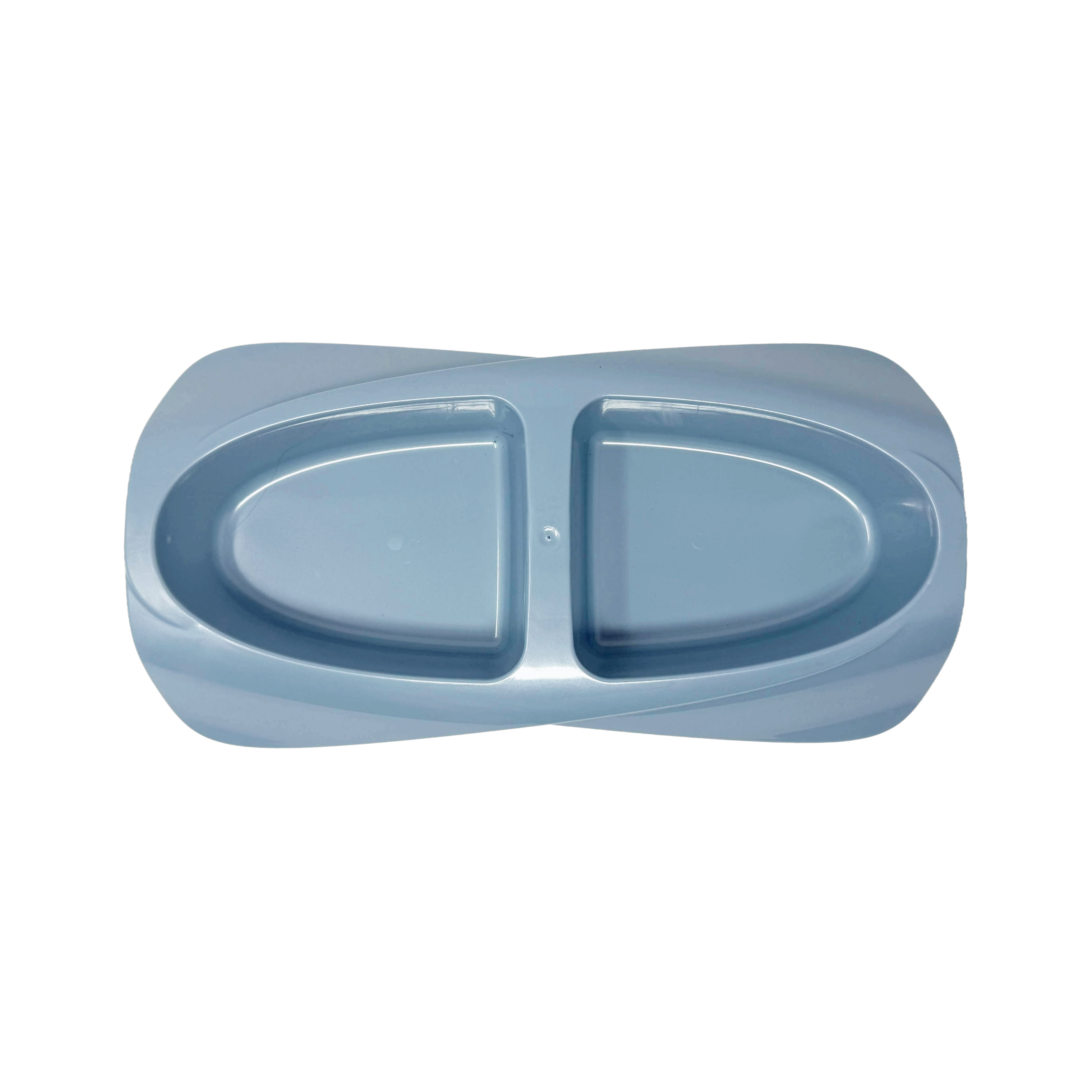 (4 pack) Van Ness Plastics Lightweight Double Dish Assorted Colors, SM