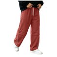 thumbnail image 3 of Akiihool Mens Casual Pants Men's Big and Tall Stretch Cuffed Pleated Pant Wine,S, 3 of 6