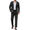 Black, variant on Men's 2 Piece Suit Slim Fit Suits for Men Two Button Blazer Formal Business Jacket Suit for Wedding Prom Dinner