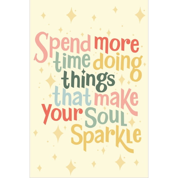 Tree-Free Greetings Just Because Greeting Card 12 Pack, 4 x 6, Soul Sparkle (FS69395)