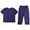 Grape, variant on Tropi Mens Scrub Sets - Four Pocket Medical Scrubs Uniform (V-Neck with Cargo Pant) (Navy, Small)