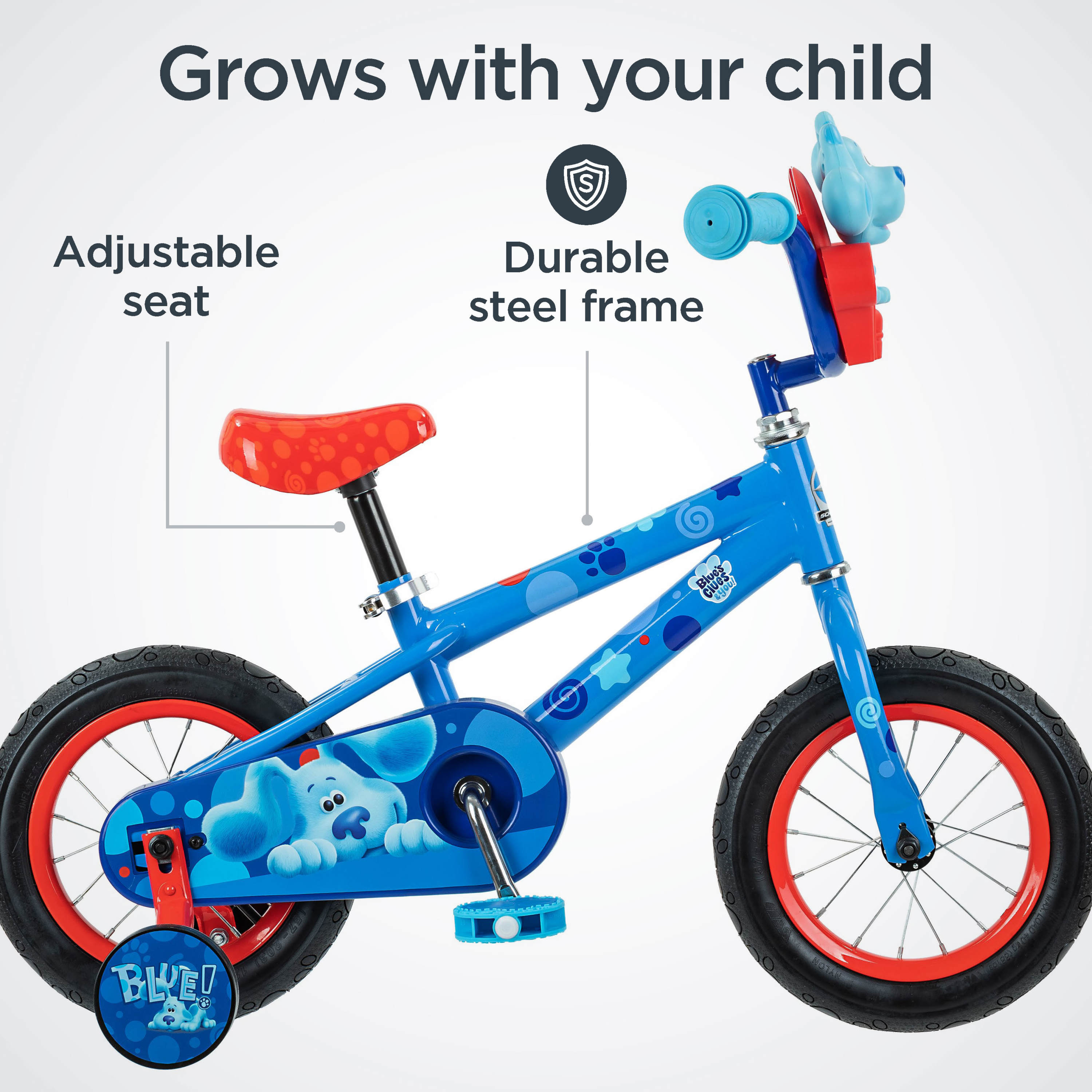 Nickelodeon Blue's Clues Kids Bike, 12 -Inch Wheel, Ages 2 to 4, Blue - image 2 of 9