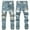 Light Blue, variant on SILVERCELL Boy's Jeans Washed Casual Denim Pants Kids Stretch Slim Destroyed Jeans for 5-13 Years Kids Teen