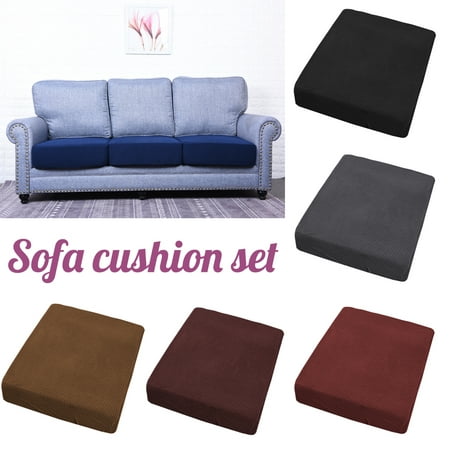 1 Seater Stretch Fabric Slip Covers, Replacement Leather Sofa Seat Cushion Covers
