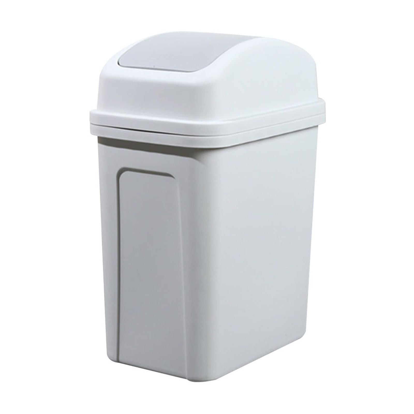 Clearance Bathroom Trash Can With Lid 5.5 Plastic Garbage Can With Lid Waste Basket Trash Garbage Dog Proof Trash Can For Bathroom Kitchen Living Room Bedroom for Home & Kitchen White3