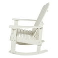 thumbnail image 3 of Shine Company Traditional Cedar Wood Adirondack Porch Rocker in White, 3 of 5