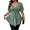 Green, variant on Women Dressy Tops Plus Size Tops Summer Short Sleeve Casual Light Weight Oversize Tunic Blouses White 2X