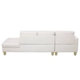 thumbnail image 6 of Modular Sectional Sofa, Leather L Shape Sleeper Sofa Couch with Chaise for Living Room Furniture Sets, White, 6 of 6