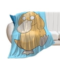thumbnail image 1 of Manta de felpa de microfibra antibolitas de franela ultra suave de Psyduck para sofá o cama, 1 of 4