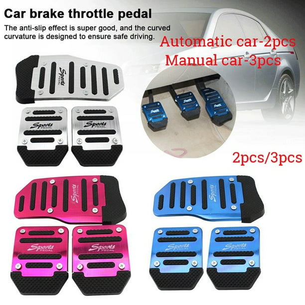 2pcs 3pcs Non Slip For Automatic Manual Car Pedal Aluminium Transmission Transmission Red Pedal Cover Brake Clutch Accelerator Walmart Com Walmart Com
