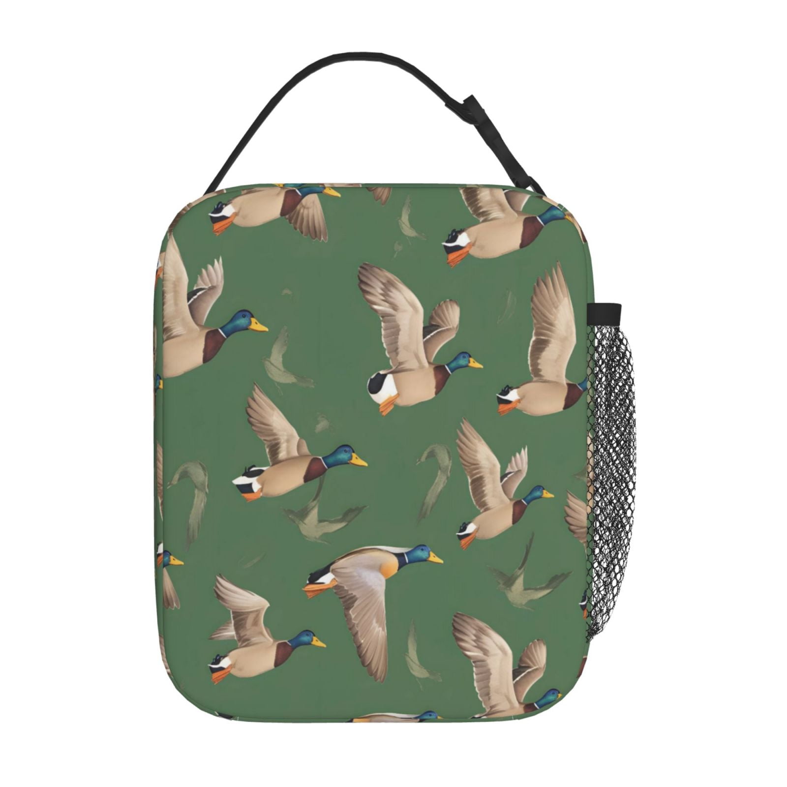 Lunch Bag For Women Men Insulated Portable Lunch Box Bento Box Office Picnic Travel Cooler Bag Flying Mallard Ducks