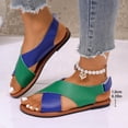 thumbnail image 5 of DIVVce Color Block Cross Strap Sandals For Women Open Toe Comfortable Casual Summer Footwear, 5 of 8