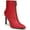 BlackMicro, variant on BAR III Womens Red Studded Ball Chain Front Zip Closure Ring Pull Cushioned Briget Pointed Toe Stiletto Zip-Up Booties 9 M