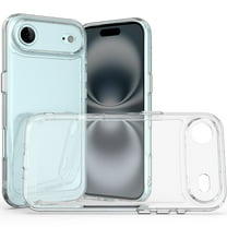 CoverON For Apple iPhone 17 Air Case, Hybrid Slim fit Hard Back TPU Rim Phone Rigid Cover, Clear with Chrome Buttons