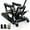 Black, variant on Gymax 1500 LBS Motorcycle Lift Jack Hydraulic Motorcycle Hoist w/ 4 Wheels Footplates Black