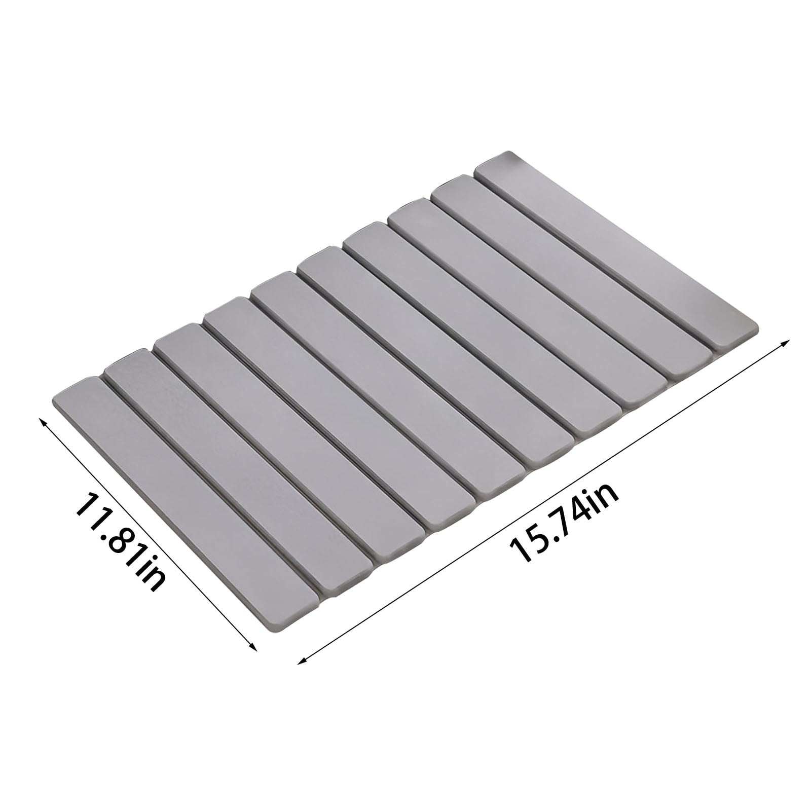 Foldable Stone Bath Mat 30x40cm | Quick-Dry Diatomaceous Earth Bath Rug with PVC Anti-Slip Base | Bathroom, Kitchen, Pet-Friendly Water Absorbent Mat,C