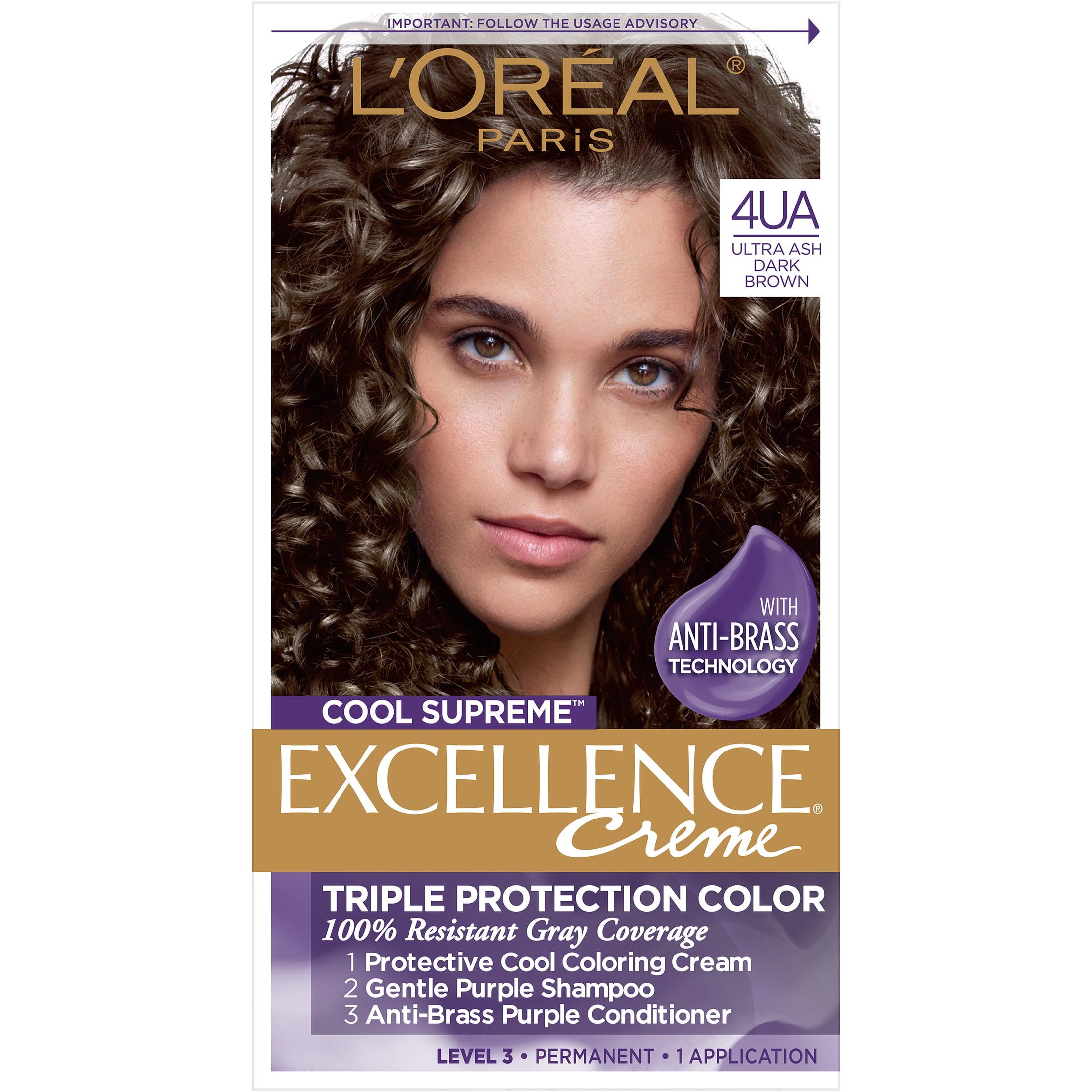 L'Oreal Paris Excellence Creme Permanent Hair Color, Ultra Ash Dark Brown - image 3 of 10