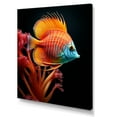 thumbnail image 2 of Designart "Stunning Azure And Tangerine Butterflyfish II" Coastal Coral Under Water Wall Art Prints, 2 of 7