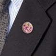 thumbnail image 3 of Vivid Flowers Metal 1.1" Tie Tack Hat Lapel Pin Pinback, 3 of 5