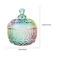 thumbnail image 2 of Dsseng Bol à Bonbons en Verre Rétro Coloré avec Couvercle - Pot à Sucre Multifonctionnel pour Décorations de Vacances Conteneur de Rangement Transparent pour Cuisine pour Bonbons Noix Style Vintage, 2 of 6