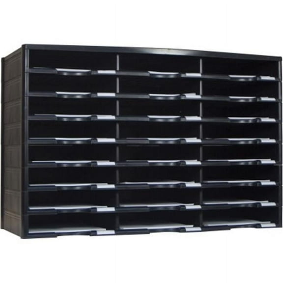Storex Industries  9.50 x 12 in. Stackable Literature Sorter, Gray