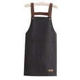thumbnail image 2 of Ludlz Work Apron Waterproof Oil-proof Kitchen Apron with Large Pockets Durable Stylish Workwear for Home Garden, 2 of 8