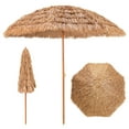 thumbnail image 1 of Costway 8 FT Patio Thatched Tiki Umbrella 8 Ribs Portable Hawaiian Hula Beach, 1 of 10