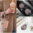 thumbnail image 5 of Binienty Gothic Skull Car Seat Covers Full Set with Coasters Keychain Seat Belt Pads Steering Wheel Cover Armrest Pad Headrest Covers 14 Pieces Vehicle Interior Set, 5 of 8