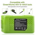 thumbnail image 2 of 40V Battery for GreenWorks 25322 16'' Cordless Lawn Mower (40 Volt only), 2 of 5