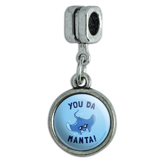 You Da Manta Ray Cool Man Funny Humor Italian European Style Bracelet Charm Bead