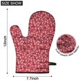 thumbnail image 6 of Cute Oven Mitts,Red Christmas HO Pattern Oven Mitt 2-Pack Set,Kitchen Gloves for Oven,Heat Resistant Oven Mitts 7.7"x12", 6 of 7