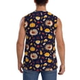 thumbnail image 4 of Balery Turkey And Autumn Camisetas sin mangas para hombre, absorbe la humedad y protege contra el mal olor.-3X-Large, 4 of 7