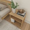 thumbnail image 5 of Plank+Beam Solid Wood Nightstand with Shelves, Natural, 5 of 8