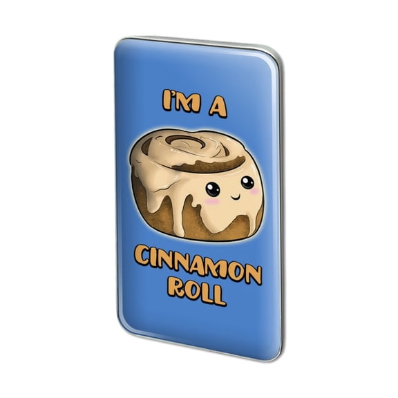 I'm A Cinnamon Roll Kawaii Metal Rectangle Lapel Hat Pin Tie Tack Pinback
