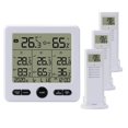 thumbnail image 3 of Weather Station Indoor/Outdoor Wireless Sensors Digital Thermometer Hygrometer LED LCD Display Thermometer(White), 3 of 5