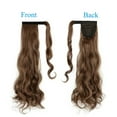 thumbnail image 2 of SHCKE 20" 22" Ponytail Extension Straight Curly Wrap Around Ponytail Extensions Synthetic Fiber Hair Extension Light Chestnut Brown Hairpiece for Women, 2 of 4