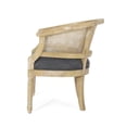 thumbnail image 5 of Classic Accent Chair in Charcoal | French Country Inspired Design | Lightweight Cane & Strong Rubberwood Frame | Upholstered for a Graceful Appeal, 5 of 5
