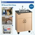 thumbnail image 5 of Ozark River Manufacturing Premier 1D, Portable Sink Hand Wash Station, 110V, Deep Stainless Sink Basin-Laminate Countertop-Maple Laminate Cabinet, 5 of 9