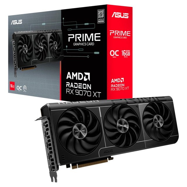 Tarjeta de Video ASUS Prime Radeon RX 9070 XT OC Edition 16GB GDDR6 PRIME-RX9070XT-O16G