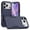 Darkblue, variant on COAROVER for Apple iPhone 18 Pro 6.3" Rugged Shockproof Phone Case,Compatible with MagSafe,Hard PC+TPU Bumper Dual Layer Protective Cover with Tempered Glass Film,Pink