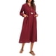 thumbnail image 1 of Vestido Vestido de manga larga para mujer con bolsillos Vestido de fiesta informal de talla grande 1 1, 1 of 5