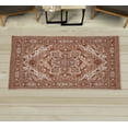 thumbnail image 1 of Ethnic Decorative Rug, Bohemian Retro Themed Floral Details Cultural Abstract Shapes Flourishes, Quality Carpet for Bedroom Dorm and Living Room, 6 Sizes, Pale Rust and Burgundy, by Ambesonne, 1 of 1