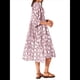 thumbnail image 3 of Vestido Midi Holgado Informal de Verano para Mujer, con Escote en V, Cordones, Media , Estampado Geométrico Bohemio Lila S, 3 of 7