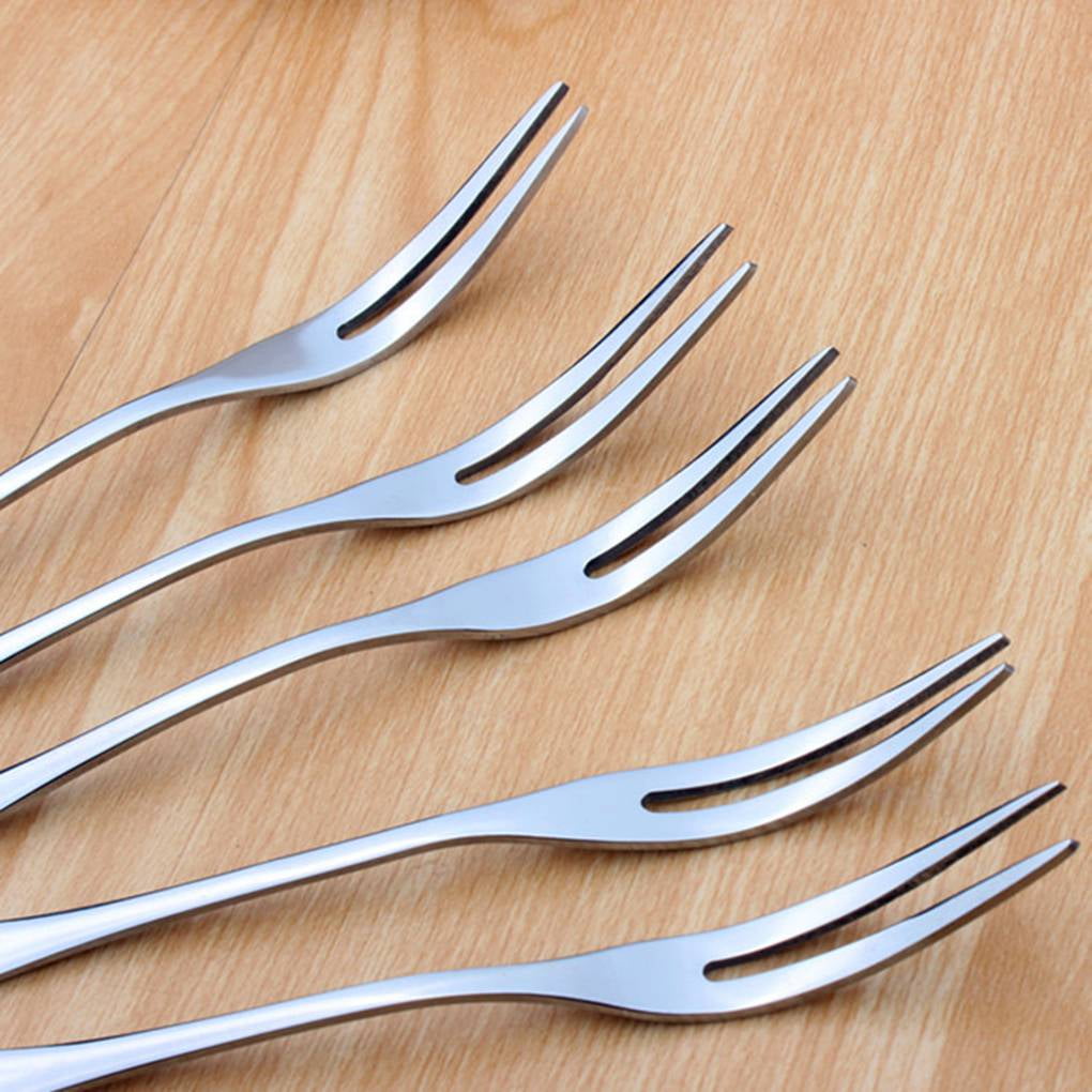 Stainless Steel Fruit Fork Cake Fork Fruits Picks Tableware Appetizers ...