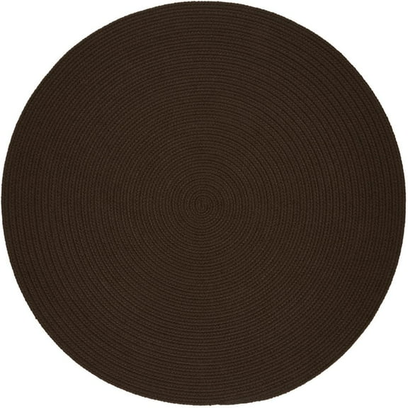Rhody Rug S011R096X096 Solid 8' Round Rug Brown