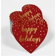 thumbnail image 2 of Inkdotpot 100 Pack Happy Holiday Favor Paper Tag Craft Real Gold Foil Hang Tag, 2 of 6