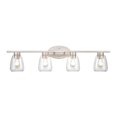 thumbnail image 2 of Millennium Lighting  4 Light  Bathroom Vanity Fixture in Multiple Finishes and Clear Glass Shades Brushed Nickel Nickel Brushed, 2 of 5