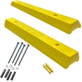 thumbnail image 1 of 36" Ultra Light Weight Plastic Parking Blocks in Yellow with Concrete Hardware - 2 Pack, 1 of 5