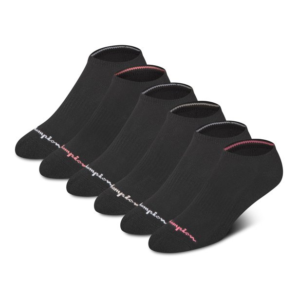 Calcetines Champion para mujer, cojín, corte bajo, paquete de 6